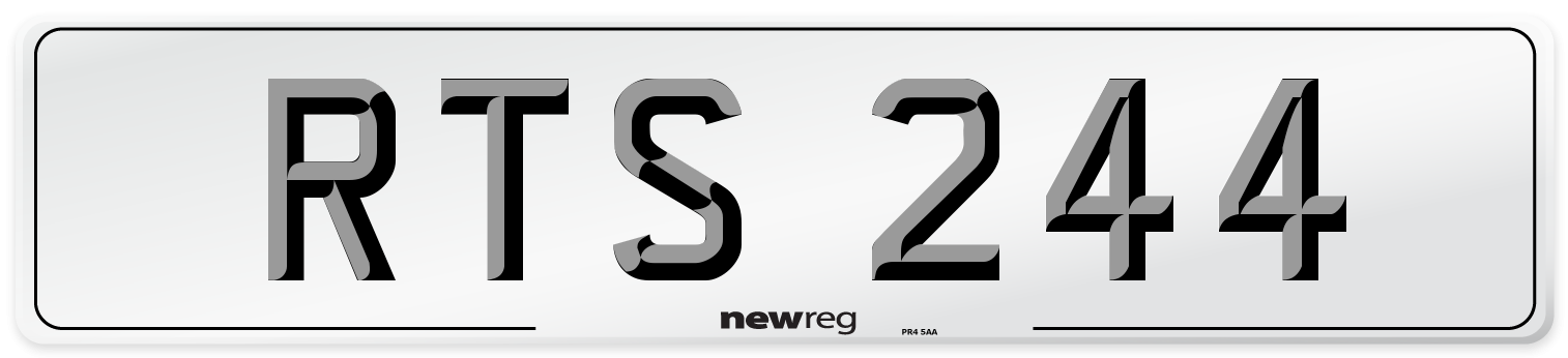RTS 244 Number Plate from New Reg